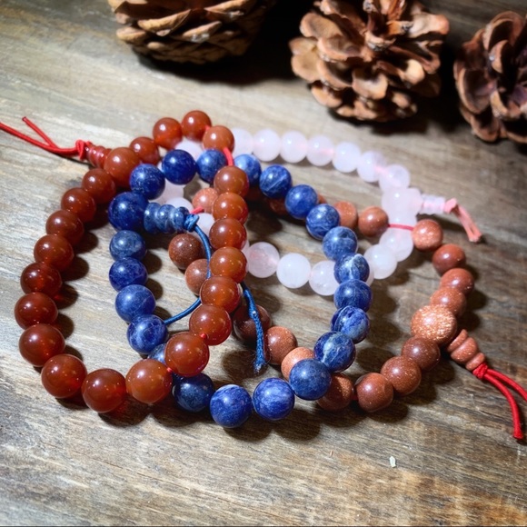 EARTHBOUND Jewelry - Set of 4 Earthtone Natural Stone Bracelets